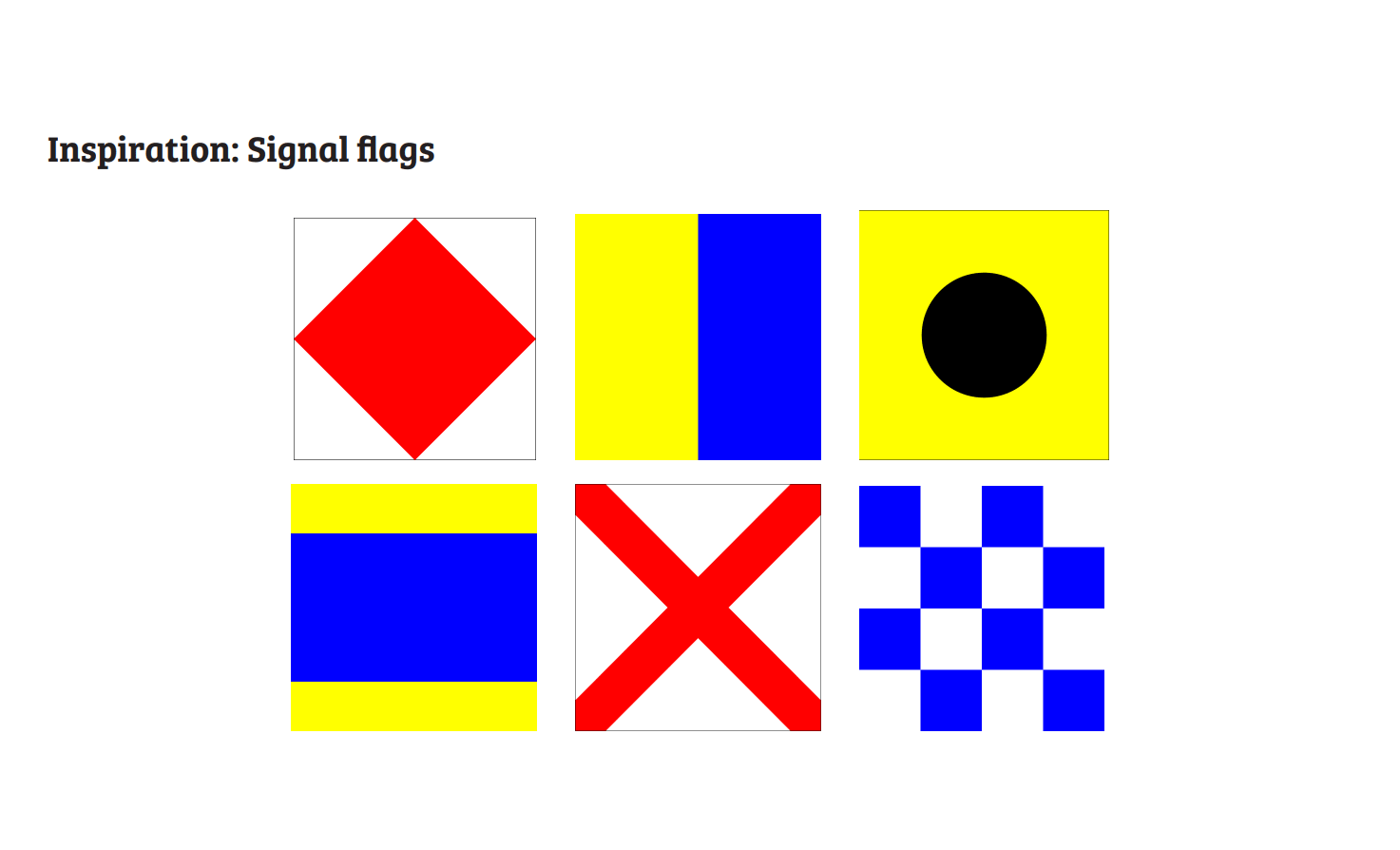Maritime signal flags