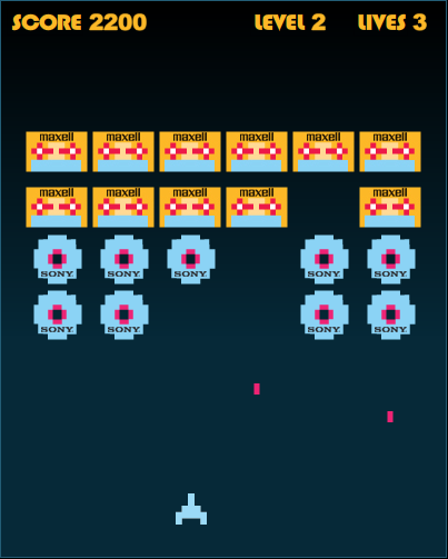 Tape Invaders Flash game
